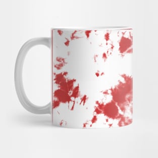 Poppy red and white Storm - Tie-Dye Shibori Texture Mug